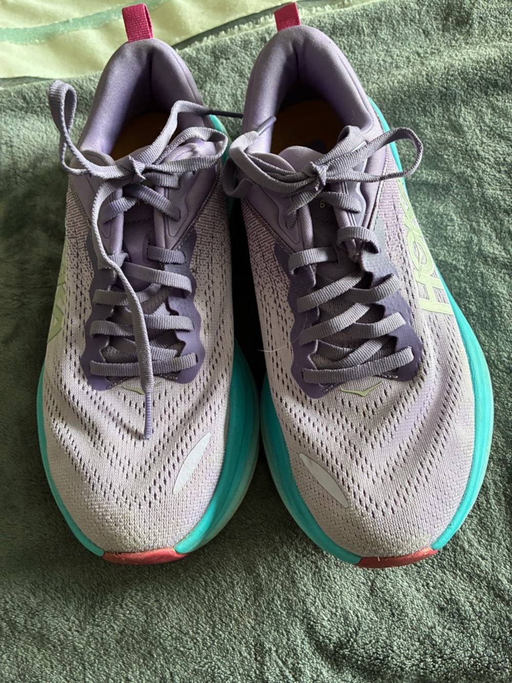 Hoka Lavender and Teal Women’s Espadrilles with Pink Accents